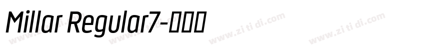 Millar Regular7字体转换